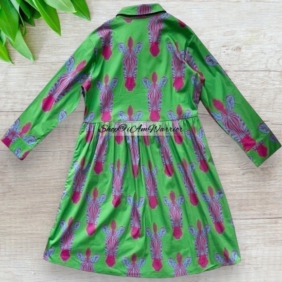 Tuckernut Sheridan French zebra print empire waist mini dress *shop@iamwarrior - Picture 6 of 12